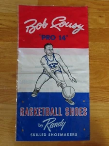 Vintage 60s BOB COUSY "Pro 14" BASKETBALL SHOES by Randy Skilled Shoemakers Bag - Picture 1 of 7