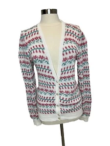 VTG Pringle of Scotland Sweater Long Cardigan Floral Cottage Core Grandpa Large - Picture 1 of 10