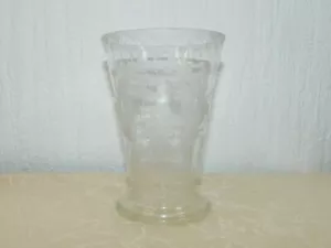 Geschliffener Glaspokal mit Trinkspruch um 1800! - Bild 1 von 12
