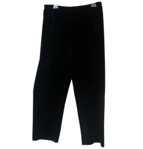 Chicos Design Black Pants Size 2 So Slimming Juliet Velvet Velour Pull On - Picture 1 of 9