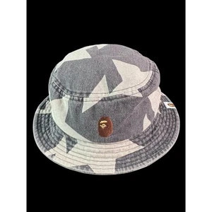 A Bathing Ape STERNENMUSTER DENIM BUCKET HAT BAPE Größe Medium - Bild 1 von 9