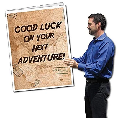 Jumbo 3 pies nueva tarjeta de felicitación profesional - gigante 24x36 pulgadas tarjeta de buena suerte en ti... Foto 1 de 4