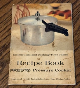 Vtg 1961 Presto Pressure Cooker Recipe Book Instructions & Cooking Time Tables - Picture 1 of 4