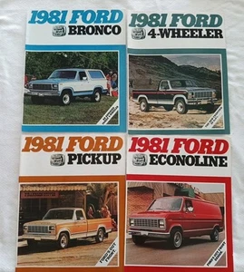 1981 Ford Truck Van Sales Brochure Bronco 4x4 Econoline And Pickup Original - Picture 1 of 6