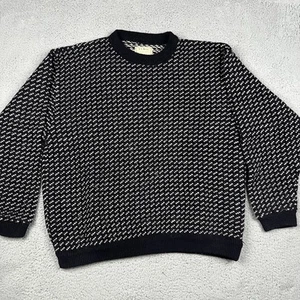 Maglione lana vintage LL Bean uomo XXL alto occhio di uccellino Norvegia pescatore nordico - Foto 1 di 8