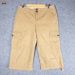 Banana Republic Capri Pants Brown Cotton Flat Front Straight Leg Women's Size 10 - Picture 1 of 11