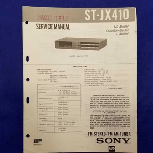 SONY ST-JX410 Service Manual Original Paper OEM Repair Guide - USA - Picture 1 of 10