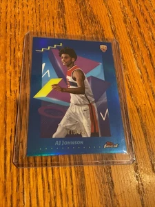 2024-25 Topps Finest AJ Johnson /125 Blue Refractor Rookie #151 - Wizards - Picture 1 of 4