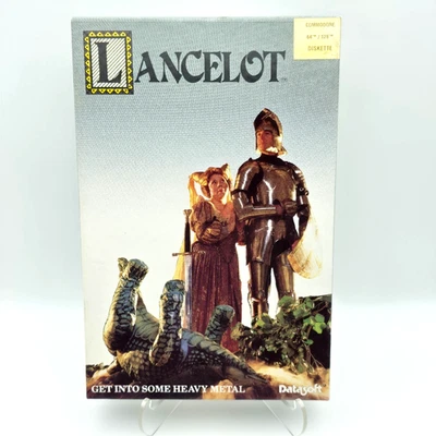 CIB! Rare! Lancelot (Commodore 64/128, 5.25" Disk, 1988 Datasoft) – Tested! - Image 1 of 4