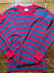Hanna Andersson Red & Blue Stripe Long Johns Boys Girls Pajamas Set Size 140 10 - Picture 1 of 1