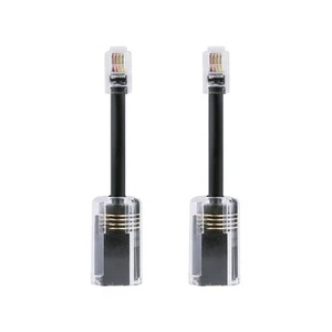 2 pièces Cordon TéLéPhonique DéMêLant RJ9 4P4C 360 DegréS Rotatif éTendu -T9836 - Photo 1/10