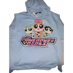 New THE POWER PUFF GIRLS Cartoon Network HOODIE HOODED Large - Picture 1 of 4