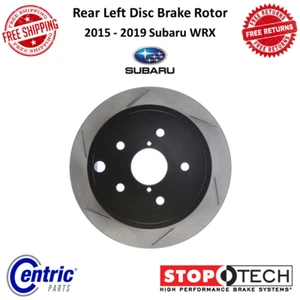 StopTech Sport Slotted Rear Left Disc Brake Rotors for 2015-2019 Subaru WRX - Picture 1 of 14