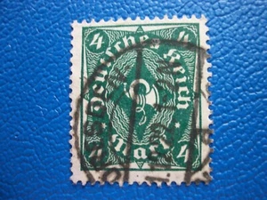 Impero tedesco, 1922, corno postale, 4 marchi, timbrato - Foto 1 di 1
