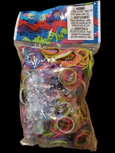 Rainbow Loom Rubber Bands 600 Bands & 24 C-Clips - Mix - Picture 1 of 2