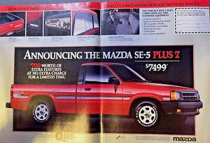 1987 Magazine Advertisement Mazda SE-5 Plus 7 Pickup Truck - Picture 1 of 2