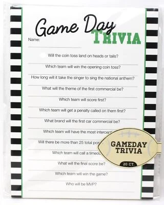 Game Day Fútbol Trivia para hasta 20 jugadores fiesta suministros aula domingo Foto 1 de 4