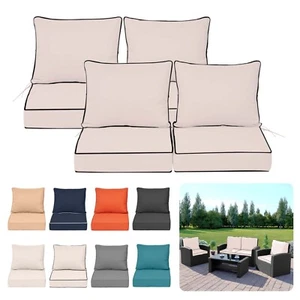 Outdoor Deep Seat Cushion Set Waterproof&Fade Resistant Patio Furniture Cushions - Picture 1 of 113
