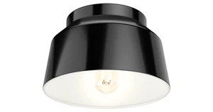 Matte Black One Light Flush Mount from the Cranbrook Collection - Picture 1 of 1