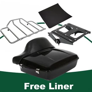 Chopped Tour Pack Trunk Backrest Mount Rack For Harley Road Street Glide 14-24 - Picture 1 of 14