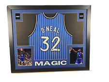 Orlando Magic Shaquille O'Neal Autographed Framed Blue Jersey Beckett BAS  Stock #209453