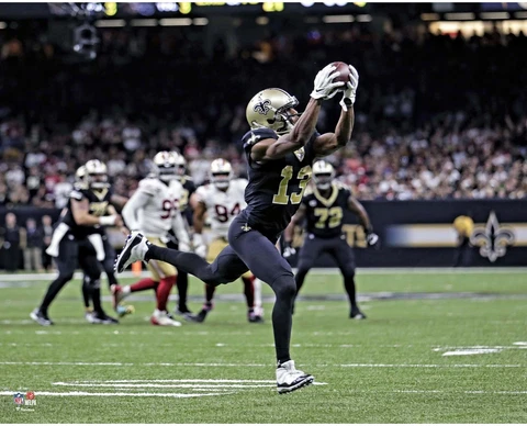 Michael Thomas New Orleans Saints Unsigned Touchdown Catch Photograph Cover
