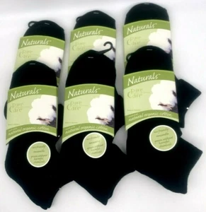 24p pureCare Natural Organic Cotton Ankle Socks Slightly Imperfect Blk 4-10 - Picture 1 of 7
