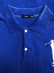Bossini Mens Blue Short Sleeve Polo Shirt - Size XL