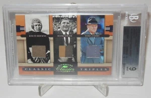 2008 Donruss Classics Knute Rockne/Hank Stram/Tom Landry Triples Jersey - BGS 9 - Bild 1 von 3