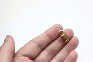 18k solid gold EXTRA large jumbo lobster clasp lock 16 x 6.5 mm #b3 - Picture 1 of 2