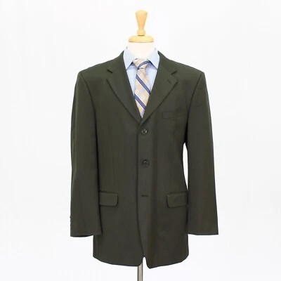 Abrigo Blazer Jones New York 42L Verde Deportivo Chaqueta Lana Sólida 3B Foto 1 de 4