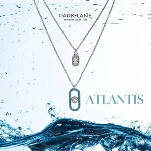 Park Lane, ATLANTIS, 2 in 1 Pendant Silver Necklace, Retail Value $76 - Picture 1 of 5