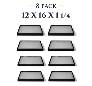 8 Pack of 12 x 16 x 1 1/4 Riker Display Cases Boxes for Collectibles Jewelry    - Picture 1 of 3