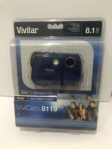 Vivitar Compact Digital Camera Vivicam 8119 Auto Flash 8.1 MP Blue Brand New - Picture 1 of 5