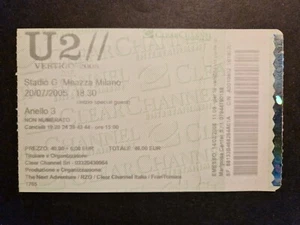 U2 - Stadio Meazza MILANO - Biglietto concerto usato - ANNO 2005 - Imagen 1 de 2