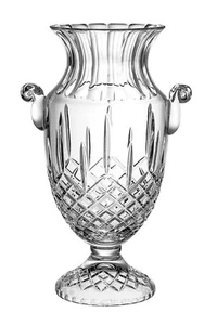 Barski Hand Cut Mouth Blown Centerpiece/Large Footed Vase-16" H-Made in Europe - Picture 1 of 1