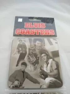 Elvis Presley Set of 4 Table Top or Bar Coasters New in Original Packaging B&W - Picture 1 of 5