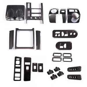 ABS Carbon Fiber Interior Dash Center Console Trim Cover Set Fits Hummer H2 - Picture 1 of 30