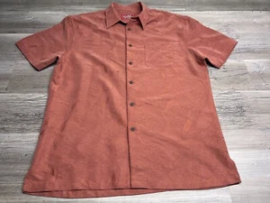 Vintage Woodys Retro Lounge Herren Korallenrosa Tropical Print Knopfleiste Hemd Gr. XL - Bild 1 von 7