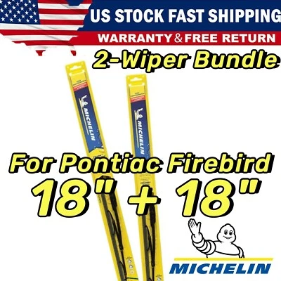 Wiper Blades 2-Pack Standard - fit 1977-1992 Pontiac Firebird - 30180x2 Foto 1 de 4