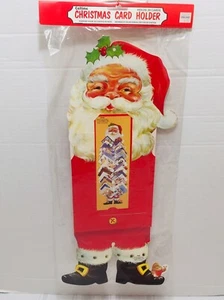 Vintage Caltime Santa Card Holder Vintage Christmas Wall Decor England NOS Origi - Picture 1 of 8