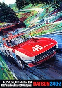 240Z Sweeps ARRC Podium poster (24"x34") sold by Peter Brock BRE! - Picture 1 of 1