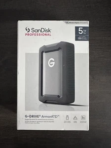 SanDisk Professional 5TB G-DRIVE ArmorATD USB-C Portable HDD-SDPH81G-005T-GBA1D - Picture 1 of 5