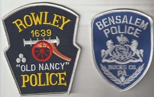 Rowley MA & Bensalem PA Police obsolete patches shipped from Australia - Picture 1 of 1