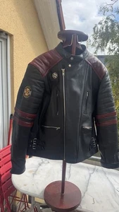 Classic MotoGP Motorradjacke - Schwarz,/Rot Robustes Echtes Leder Gr.62/3-4 XL - Bild 1 von 4