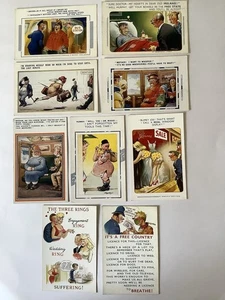 9 Bamforth Comic Humour pcs BA70 - Picture 1 of 2