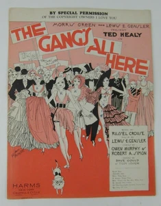 1921 Vintage Sheet Music- The Gangs All Here- NYC - Picture 1 of 3
