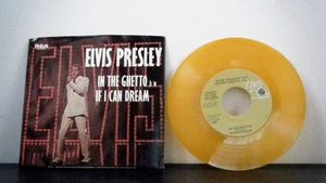 Elvis Presley 7 Zoll 45 im Ghetto_If I can dream RCA gelbe Farbe Vinyl PS - Bild 1 von 1
