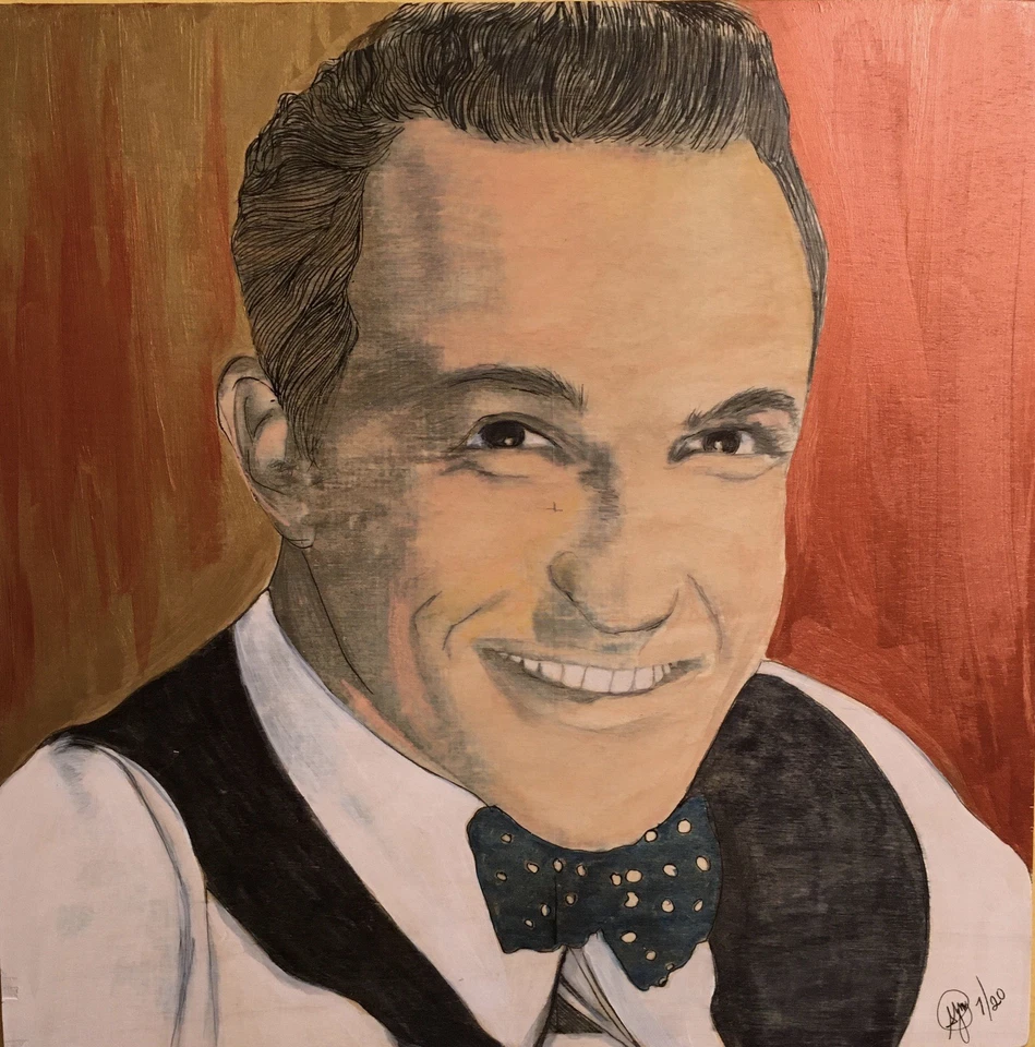 Panel de madera estilo galería 12x12 de Gene Kelly colección antigua de Hollywood de Jorim  Foto 1 de 1