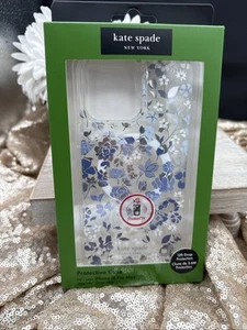 KATE SPADE Protective Case Magsafe For IPHONE 16 Pro Max Flowerbed Blue Clear - Picture 1 of 5